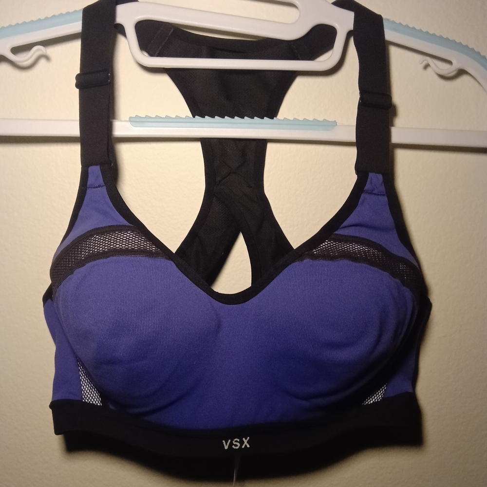VSX Women's Black and Purple Sports Bra